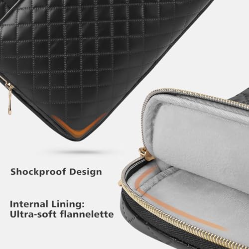 Vinterfint 360 Protective Laptop Case, 13-14 inch Laptop Sleeve Compatible with MacBook Pro 14 M4 M3,MacBook Air 13 M4 / Pro 13, Surface Laptop Studio 2, 14.5" XPS 14, HP Dell, Bag with handle, Black - image 4