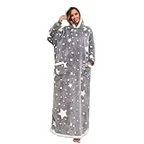 Photo Gallery iyoimono felpa con cappuccio per uomo e donna, in flanella, in pile, oversize, morbida, coperta per tv sherpa, con maniche, con cappuccio, per tutto il corpo, stella grigio-bianca, xl-3xl tall Photo Gallery iyoimono felpa con cappuccio per uomo e donna, in flanella, in pile, oversize, morbida, coperta per tv sherpa, con maniche, con cappuccio, per tutto il corpo, stella grigio-bianca, xl-3xl tall
