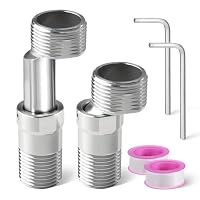 2 Stück S Anschluss aus 304 360° Drehbarer Gelenkstück Duschkopf S A nschluss 1/2 Verstellbare Duscharmatur Adapter S-Anschluss Heizkörper Adapter Wasserhahn Anschluss für Küche Bad