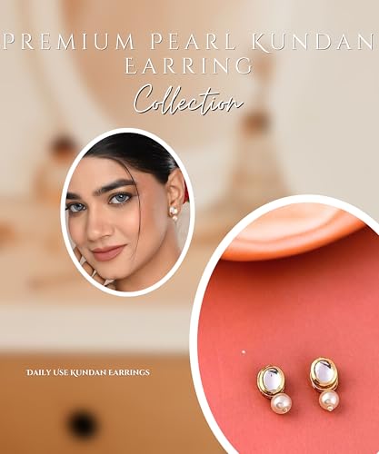 Image of Mansiyaorange Chunky Earrings Tops Stud For Women & Girls