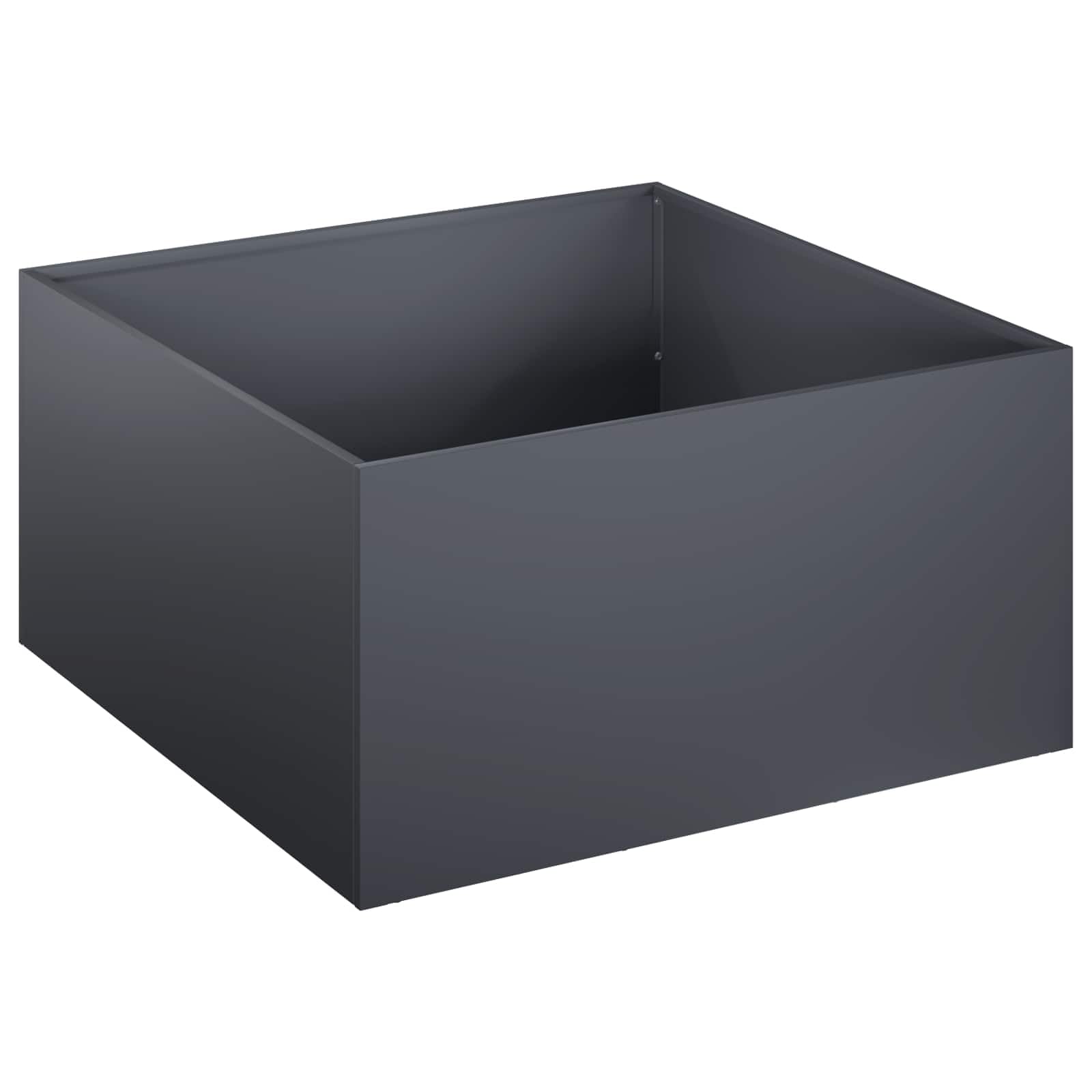 vidaXL Garden Planter Anthracite 60 x 60 x 30 cm Cold-rolled Steel