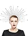 Fantherin Mary Halo Crown Headband Goddess Zip Tie Spiked Halo Crown Halloween Costume Headpiece Headdress for Cosplay Party (Star-Silver)