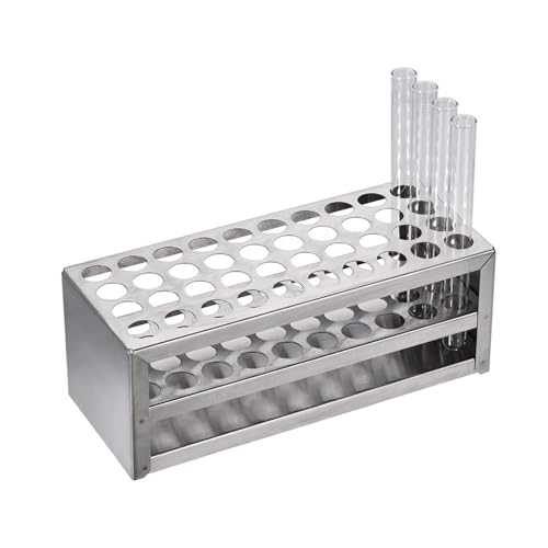 Évitez les chutes de flacons avec ce rack de tube à essai en aluminium - 6