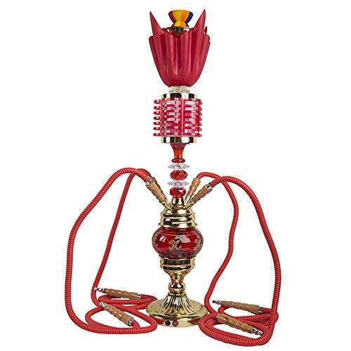 LJYTSY Wasserpfeife 75cm - Echte Arabische Hookah, Aluminiumlegierung Shisha Rohr Set mit 4 Sheesha Schläuchen und…