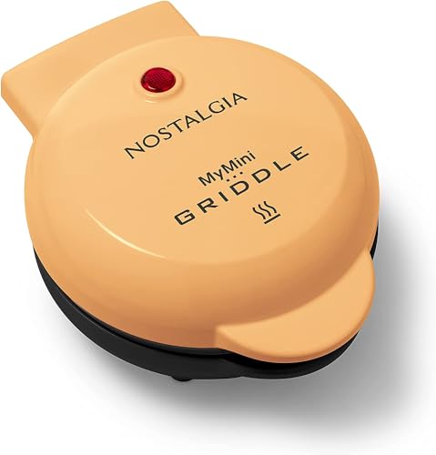 Image of Nostalgia MyMini Personal Electric Griddle, Nonstick Griddle Perfect for Keto & Low-Carb Diets, Eggs, Omelets, Pancakes, Breakfast Sandwiches, Orange