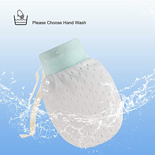 Hifot Newborn Baby Mittens No Scratch Mittens 3 Pair, Infant Toddler Boys Girls Soft Adjustable Anti Scratch Cotton Gloves Mittens for Baby Care (Style 2) - Thumbnail 7