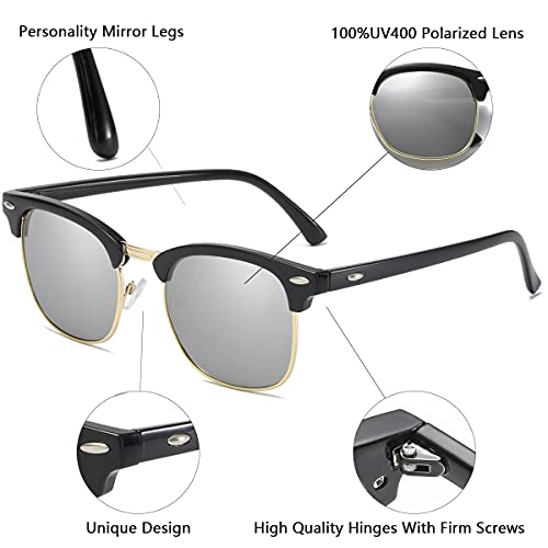 Image of Retro Semi Rimless Sunglasses Half Frame UV400 Glasses for Men And Women