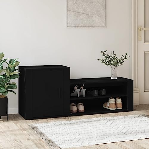 Scarpiera con porta portaoggetti, 130 cm, autoportante, per corridoio, ingresso, soggiorno, elegante soluzione per sedute