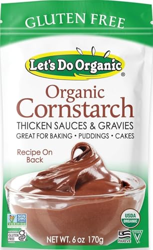 Let's Do Organic Cornstarch - Corn Starch for Cooking, Corn Starch Organic, Corn Starch Powder, Non GMO Corn Starch Gluten Free - 6 Ounce (Pack of 1)