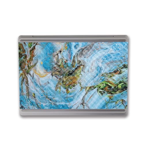 Image of MightySkins Carbon Fiber Skin Compatible with Microsoft Surface Laptop Go 3 (2023) Full Wrap Kit - Island Swirl | Protective, Durable Textured Carbon Fiber Finish | Made in The USA