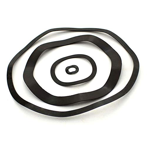 Three Wave Crest/Wave Type Gasket/Wave Washer/Spring Washer M3 M4 M5 M6 M8 M10 Carbon Steel(5/10/50Pcs) (Inner Diameter : M6x11x0.3(50pcs))