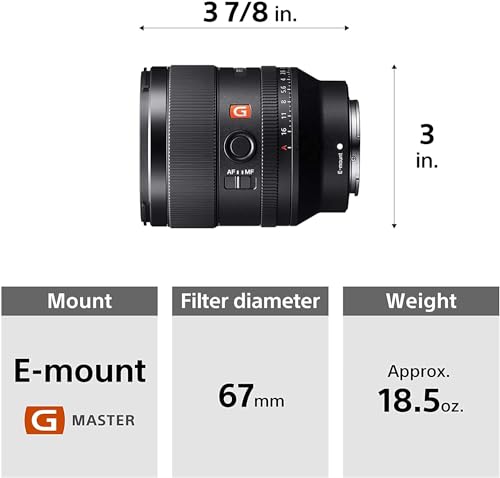 Image of Sony FE 35mm F1.4 GM (SEL35F14GM) Lens Bundle with 67MM Digital HD Filter and Advanced Accessory Kit