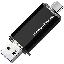 32GB Dual USB Flash Drive USB C & USB A 2-in-1, Thumb Drive for Type-C Phones, PC, External Storage for Photos/Videos/Files