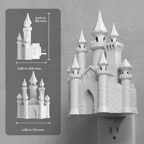 Image of L LOHAS LED 3D Castle Night Lights Plug into Wall, Night Light for Kids