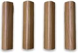 Kit 4 Finali Angolari per Zoccolo Cucina | Vari Colori e Altezze H10, H12, H15 | Accessori per Mobili Moderni (Noce Chiaro, H12)