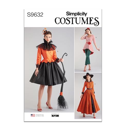 Simplicity SS9632H5 Misses Costume H5 (6-8-10-12-14), Multicolor, Sizes 6-8-10-12-14