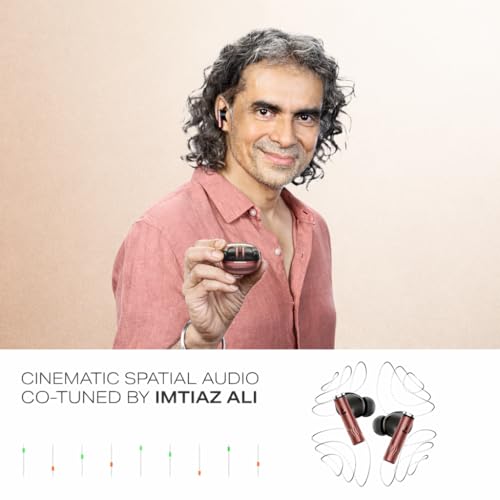 Image of Zenith Pro (2025) TWS Earbuds, 50dB Hybrid Adaptive ANC, Spatial Audio, Hi-Res Audio LDAC, 6 Mics AI-ENx, 80Hrs Battery, Bluetooth Wireless Earphones with Mic, (Crimson Red)