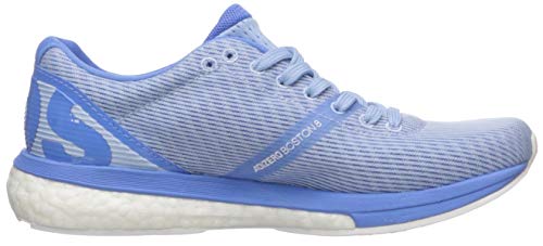 adidas Women's Adizero Boston 8 Running Shoe, Glow Blue/Gold Metallic/Real Blue, 8 M US