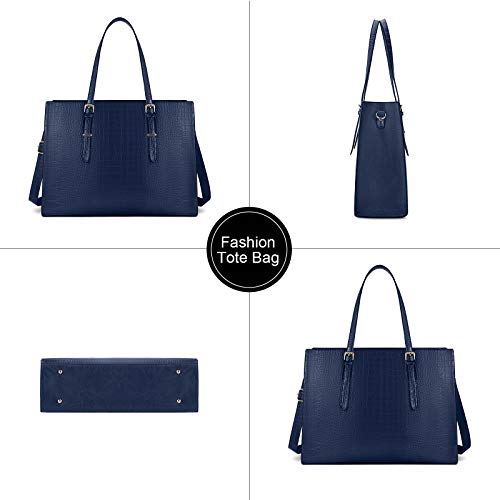 Image of Laptop Bag for Women 15.6 Inch Laptop Tote Bag Leather Classy Computer Briefcase