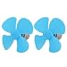 Aexit DC 3V Electrical equipment 0.13A 9200RPM Strong Force Motor 4-Vane Blue Propeller 80mmx2mm 2Pcs