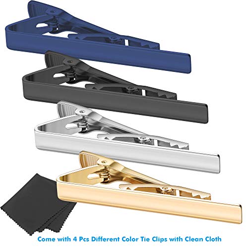 Selizo 4Pcs Tie Clip Tie Bar Tie Clips For Men #TOP1