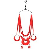 YAXZA BDSM Liebesschaukel Sexschaukel Für Die Decke Sex Swing Hängematte Bondage Set Love Swing Erotikspiele Sklave Sexspielzeug für Paare Extrem Sex，Belastbar Bis 100kg(Red)