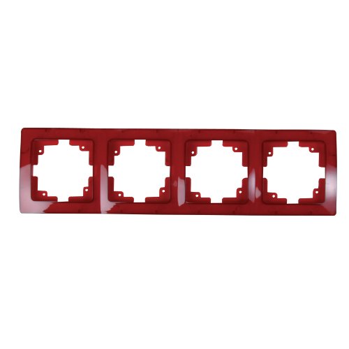 UNITEC Abdeckrahmen 4-Fach, Monaco, Serie 206, rot