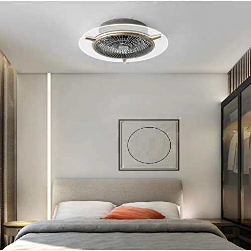 Ventilador de techo con luz LED silencioso con mando y aspas ocultas 8