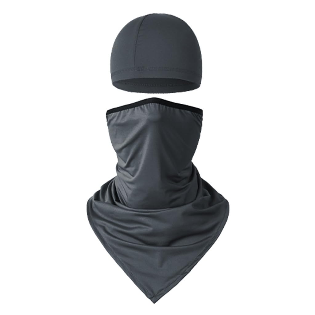 Casquette de vélo protection UV d'été masque visage soie de glace sport