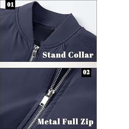 Image of MIA FASHION Winter Jacket For Men Puffer Jacket, Lightweight Transition Jacket Nylon Quilted standard length Puffer Jacket Full Sleeve Monsoon Jackets For Men
