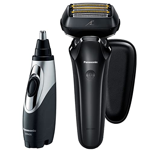 Panasonic Grooming Kit For Face, Es-Ls8A-K + Er430K Bundle, Arc6 Six-Blade Electric Razor Plus Ear And Nose Hair Trimmer With Vacuum Cleaning System #TOP15