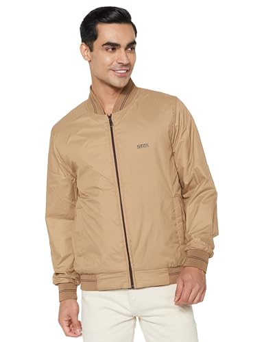 Image of Qube By Fort Collins Men's Polyester Standard Length Regular Fit Reversible Winter Jacket with Ribbed Cuffs & Hood - Warm, Stylish & Versatile