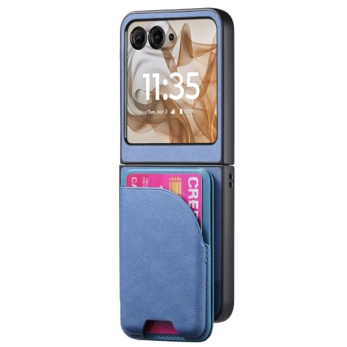 For Motorola Razr 70 Ultra/70 Plus/70 �p�P�[�X�A�����ɂ��� PU ���U�[�V�F���A�J�[�h�}���z���_�[�J�o�[�t��(��,70 Plus)