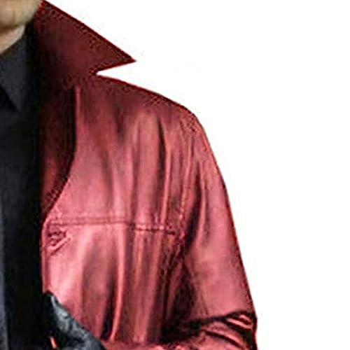 Chaqueta larga de cuero para hombre clásica miniatura 3