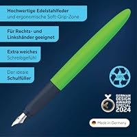 Schneider 162114 Wavy Füller (für Rechts- und Linkshänder, mit Anfängerfeder) grün – Ansicht 2