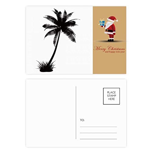 Cartes postales noix de coco Père Noël Noir lot de 20 à offrir pour Noël