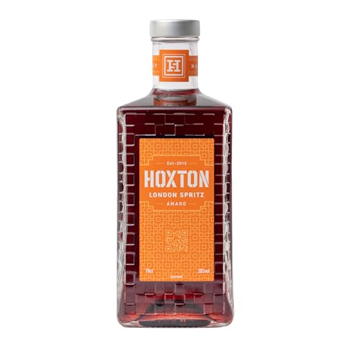 Hoxton London Spritz, 70cl - 20% ABV Amaro-Inspired Gin Liqueur with Morello Cherry, Berries & Orange - Hoxton Gin Infused Spirit for Cocktails and Aperitifs