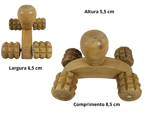 Kit Combo Massageadores Pés Facial Corporal Costas Modelo Manual Relaxante Relax Terapia