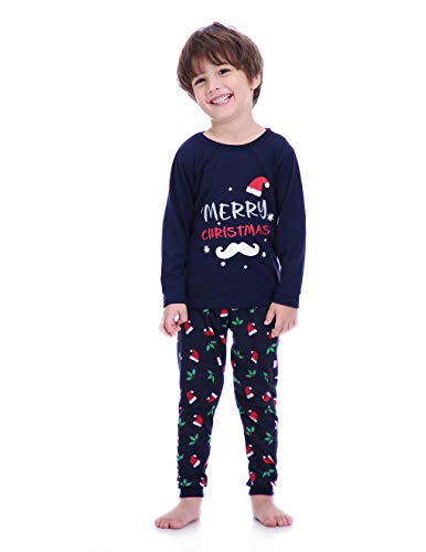 Image of VENTELAN Family Matching Christmas Pajamas Set Holiday Santa Claus Sleepwear Xmas PJS Set for Couples and Kids