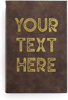 Personalized Leather Journal | 12 Fonts - 7 Color | w Personal Text
