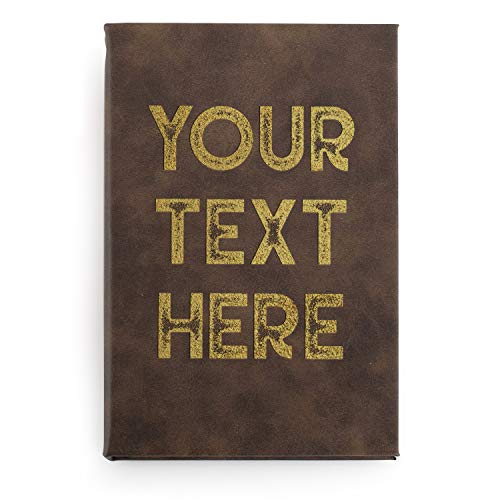 Personalized Leather Journal | 12 Fonts - 7 Color | w Personal Text