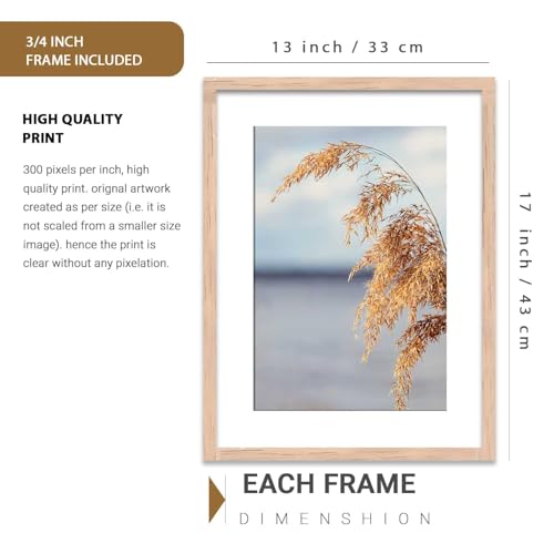 Image of HOTHOUSE Abstract Art Home Decoration Abstract Paintings With Frame For Living Room Bed Room Hotel Wall Decor Digital Reprint Set of 3 (13X17 inch)