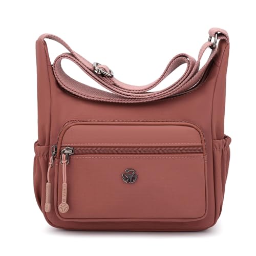 Image of WITERY Nylon Crossboby Bags for Women Small Pocketbooks Waterproof Multi-Pocket Crossboby Purse for Women Shoulder Handbag