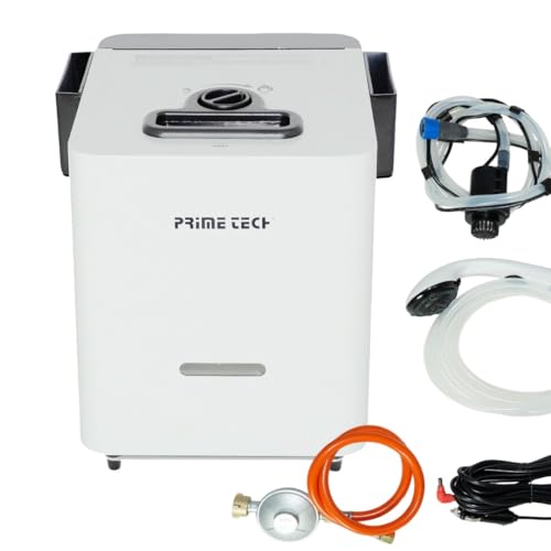 Prime Tech | Mobiler Gas-Durchlauferhitzer 12V 5kW | Warmwasserbereiter mit...