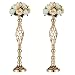 Sziqiqi 2 Pcs/Set Metal Flower Vase, Wedding/Party Flowers Centerpieces Table, Tall Candle Holder Pillar Candle, Restaurant Hotel Decorations (59CM ×2)