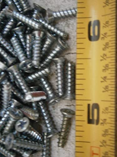 New Pack of Plastite Screws #4 x 1/2" Long Phillips Flat Head Steel Zinc Lot of 100#5034 Multi-Purpose Comprehensive Hardware Fastener Assortment Kit WnyNEH04116