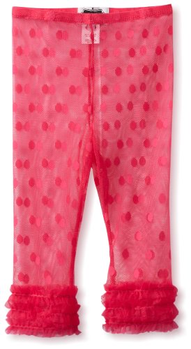 Mud Pie Little Girls' Polka Dot Lace Capri Legging