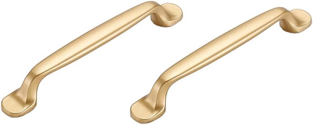 Tiradores en forma de arco dorados de 128 mm de aluminio para armarios de cocina