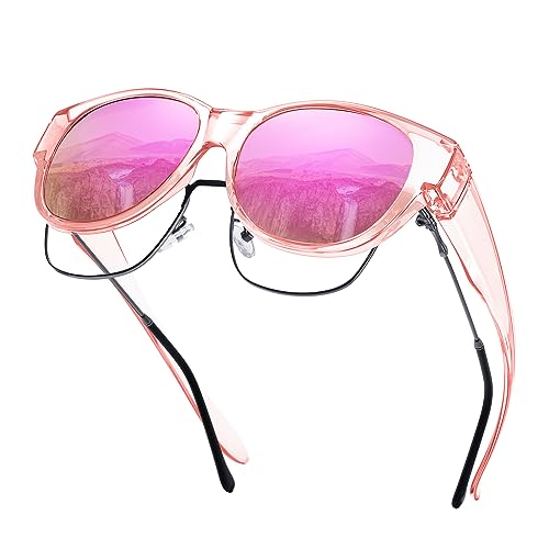 Image of GEGURI Polarized Sunglasses Fit Over Glasses for Men Women, Oversized Square Sun Glasses UV400 Protection Shades