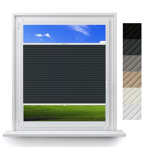 Estores Plegables Opacos Personalizados Concept Blinds – Tejido Blackout – Estores a Medida – Instalación Fácil SIN Taladro – Ancho 30–170 cm x Alto 20–240 cm